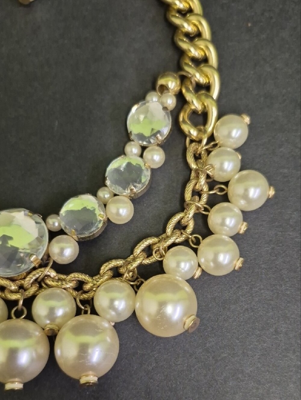 Lilly Pulitzer Chunky Gold-Tone Faux Pearl & Crystal Statement 19" In. Necklace - Picture 4 of 8